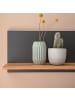home24 home24 Wandboard mit lackierter MDF-Rückwand & Ablage aus massiver Eiche in Grau in Grau