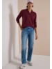 Cecil Langarm Strickpullover mit Polokragen in Red Wine