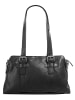 SPIKES & SPARROW Schultertasche echt Leder in schwarz
