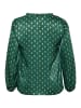 KAFFE curve Langarm-Bluse KCsofia in Green With Foil Print