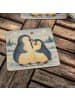 Mr. & Mrs. Panda Getränkeuntersetzer Pinguin umarmen Design ohne... in Weiß