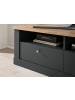 Furn.Design Wohnwand 4-teilig grau, Eiche Wotan, Landhaus 299 cm, Kombination mit Soft-Close