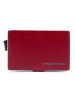 Piquadro Blue Square Kreditkartenetui RFID Leder 7 cm in rot