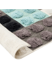 Beliani Kinderteppich BRICKY in Weiß/Grau/Schwarz - (W) 90 x (L) 130 cm