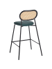 Beliani 2-tlg Barhocker ADAVER in Schwarz/Grün/Braun