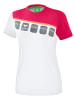 erima 5-C T-Shirt in weiss/love rose/peach