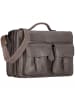 Greenland Nature Aktentasche Leder 40 cm grey