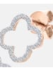 Diamant L'éternel Ohrstecker aus 375 Roségold mit Diamant Blumen-Design in Roségold