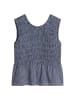 Marc O'Polo DENIM Gesmoktes Seersucker-Peplum-Top slim in Light Blue