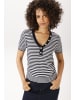 Aniston CASUAL Strickpullover in dunkelmarine-weiß-goldfarben