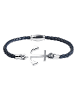 Adeliás Damen Armband – Textilarmband aus Leder 18 cm in blau