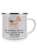 Mr. & Mrs. Panda Trinkbecher Airedale Terrier mit Spruch in Grau Pastell