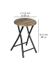 Wenko Hocker Forio, Hocker Mod. Forio in Braun