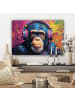 MuchoWow Leinwand bilder Bunte Schimpanse (BxH)