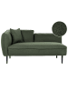 Beliani Chaiselongue CHEVANNES in Grün/Schwarz - (W) 138 x (H) 74 x (L) 77 cm