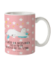 Mr. & Mrs. Panda Kindertasse Einhorn Sternenhimmel mit Spruch in Rot Pastell