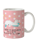 Mr. & Mrs. Panda Plastikbecher Einhorn Sternenhimmel mit Spruch in Rot Pastell