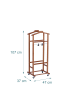 relaxdays Herrendiener "Premium" in Braun - (B)47 x (H)107 x (T)37 cm