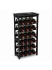 relaxdays Weinregal in Schwarz - (B)40 x (H)82 x (T)24 cm