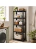 relaxdays Schwerlastregal in Schwarz/Braun - (B)60 x (H)200 x (T)60 cm
