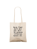 Mr. & Mrs. Panda Tragetasche Mein Hund darf mit... mit Spruch in Creme