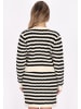 faina Damen Cardigan in Schwarz Wollweiss