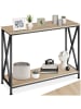 tectake Konsolentisch Tacoma 100 x 35 x 80,5 cm, Industrial Holz hell, Eiche Sonoma