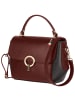 Florence Florence Handtasche Leder dunkelrot, schwarz ca. 26cm