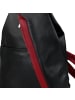 Toscanto Toscanto Cityrucksack, Schultertasche Leder schwarz, rot ca. 26cm