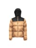 Fumo Herren Wattierte Steppjacke in Kamel Schwarz