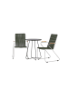 ebuy24 Gartenset Bacong 3-teilig Schwarz 60 x 60 cm