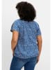 sheego Shirt in blaubeere gemustert
