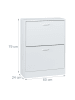 relaxdays Schuhschrank in Weiß - (B)60 x (H)79 x (T)24 cm