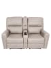MCW 2er Kinosessel K17 mit Getränkehalter, Stoff/Textil hellgrau