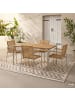 home24 Stapelstuhl Softline 2er-Set in Teak