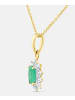 Diamant L'éternel Kette mit Anhänger, mit Smaragd, 375 Gelbgold