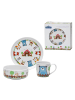 VAN WELL 3er Set Kindergeschirr Set Fuchs und Freunde in bunt