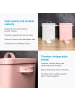 Intirilife Waschmittelbox mit Deckel und Dosierlöffel 1. 8Liter in Rosa Weiß