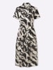 Heine Druck-Kleid in schwarz-champagner-bedruckt