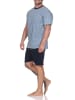 NORMANN Kurzarm Schlafanzug Shorty Pyjama 126 105 90 554 in hellblau
