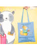 Mr. & Mrs. Panda Tote Bag Mediengestalter Leidenschaft mit Spruch in Sky Blue
