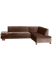 others ECKSOFA mit Ottomane rechts Kaye Bezug Samtvelours Buche nussbaum dunkel / braun