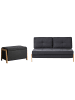 Beliani 2-tlg Sitzgruppe EDLAND in Schwarz/Braun