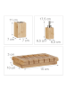relaxdays 3x Badaccessoires-Set in Natur