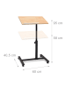 relaxdays Laptoptisch in Hellbraun - (B)60 x (H)95 x (T)40,5 cm