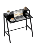 HOMCOM Schreibtisch-84L x 45B x 85H cm-Schwarz