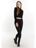 myMo Damen Cropped Pullover in Schwarz