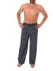 NORMANN Flanell Schlafanzug Hose kariert Baumwolle - 70214 in grau