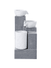 Beliani Gartenbrunnen NAGAMI in Grau - (W) 30 x (H) 62 x (L) 25 cm
