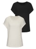 Vivance Kurzarmshirt in schwarz, creme